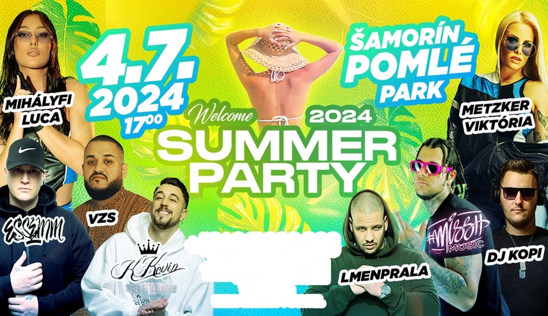Welcome Summer Party sok fellépővel 2024-ben is Somorján - részletes program